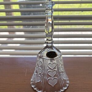 Elegant Clear Crystal Bell with Heart Design